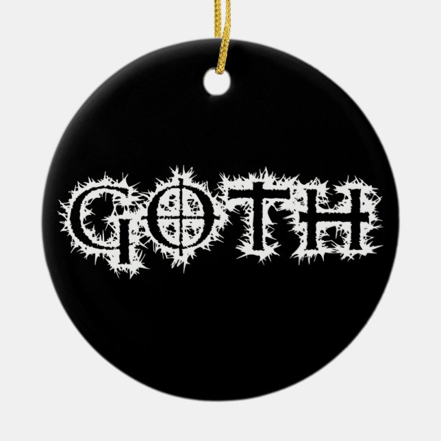 Goth Ceramic Tree Decoration (Front)