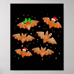 Goth Christmas Shirt For Kids, Soky Cute Bat Ginge Poster