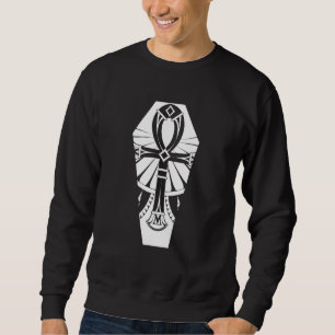 Goth Coffin Egyptian Ankh Gothic Cross Vampire Sto Sweatshirt