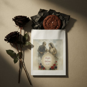 Goth Couple Zombie Halloween Wedding Favour Bag