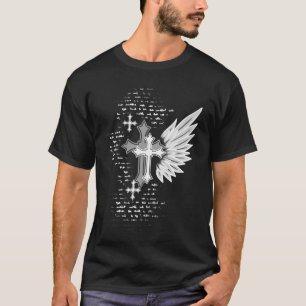 Goth Cross With Wings Alt Emo Grunge T-Shirt
