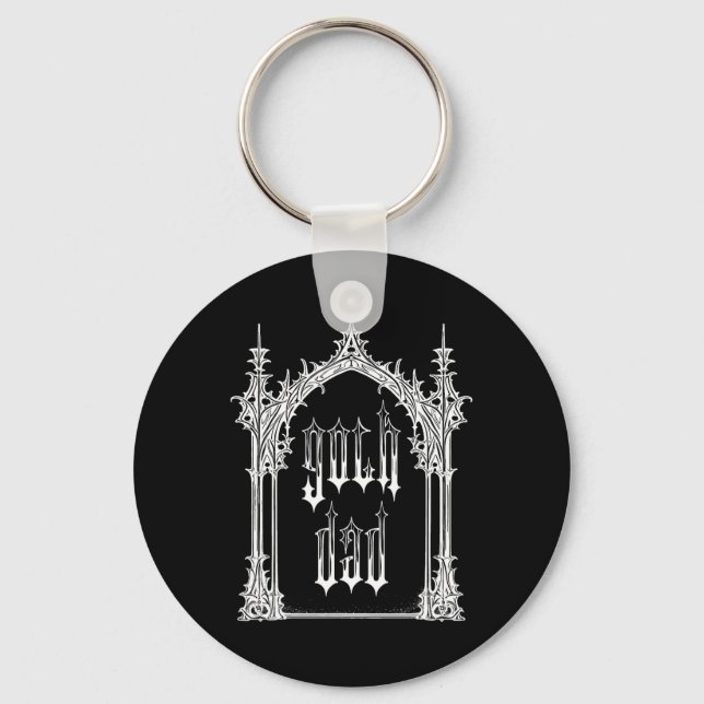 Goth Dad Fathers Day Halloween Gothic Streetwear A Key Ring (Front)