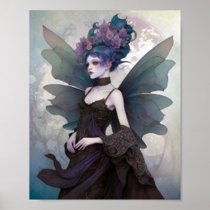 Goth Dark Fairy Girl Fantasy Art Poster
