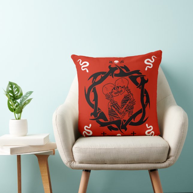 Goth Dark Romantic Lovers Gift Cushion (Chair)