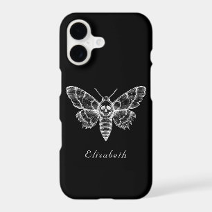 Goth Deaths Head Hawk Moth Black