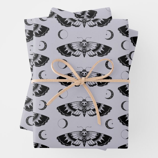 Goth Death's-head hawkmoth  Wrapping Paper Sheet (In situ)