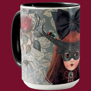 Goth Doll Personalised Mug