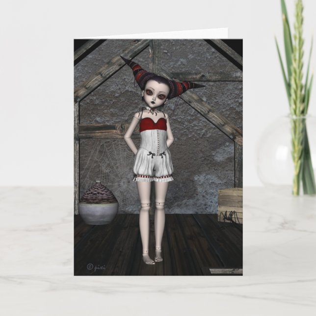 Goth Doll Tempest - Greeting Card (Front)
