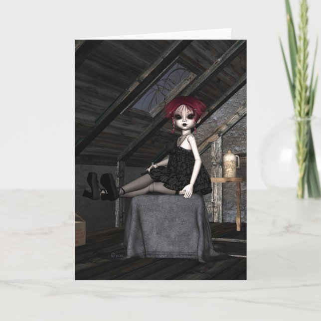 Goth Doll Zoey - Greeting Card (Front)