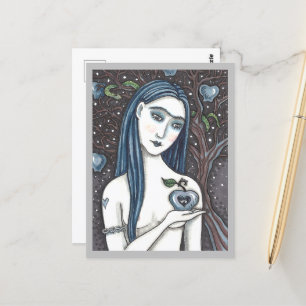 GOTH EVE, DARK SIDE OF EDEN, APPLE & SERPENT POSTCARD