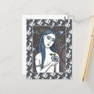 GOTH EVE, DARK SIDE OF EDEN, APPLE & SERPENT POSTCARD