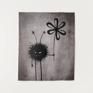 Goth Evil Flower Bug Creepy Cool Tapestry