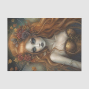 Goth Fall Autumn Fairy Decoupage Paper