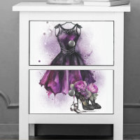 Goth Fashion | Purple Dress with High Heels Splat