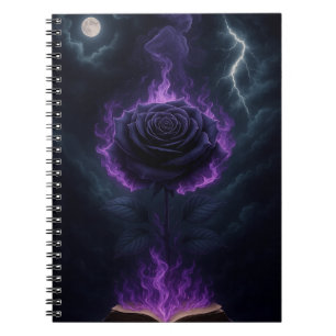 Goth Flame Rose Notebook