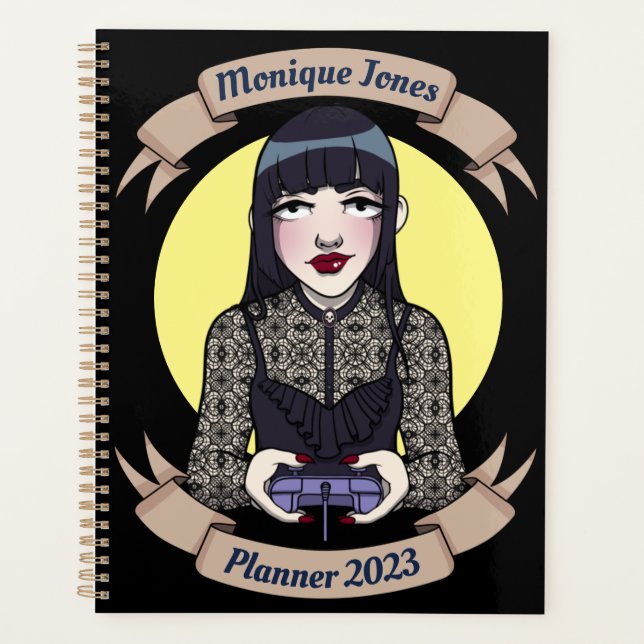 Goth Gamer Girl  Planner (Front)