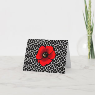 Goth Garden Poppy Blank Note Card