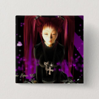 Goth Girl 15 Cm Square Badge