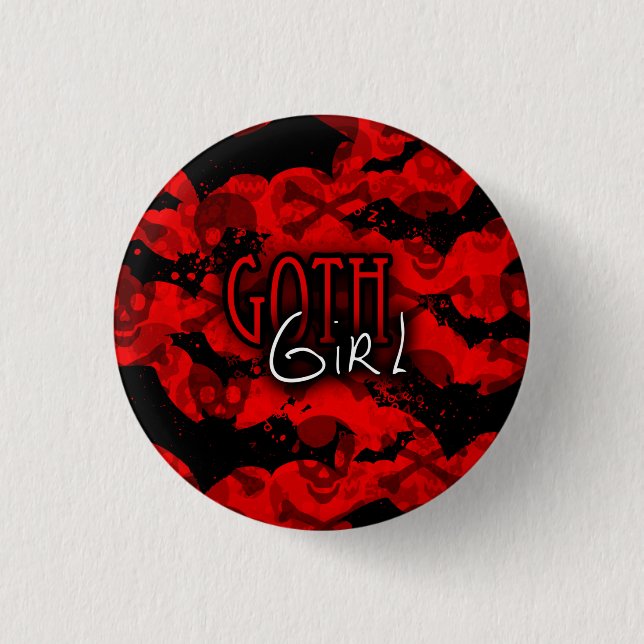 Goth Girl Button (Front)
