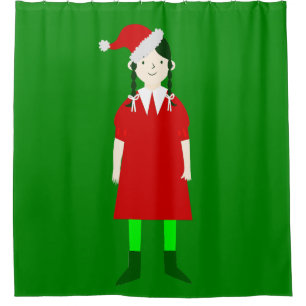goth girl gothic christmas creepy shower curtain