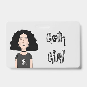 Goth girl ID badge