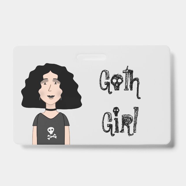 Goth girl ID badge (Front)