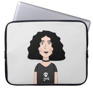 Goth girl laptop sleeve