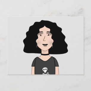Goth girl postcard