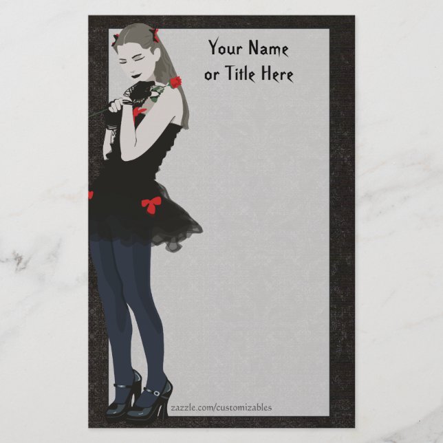 Goth Girly Stationery (Front)