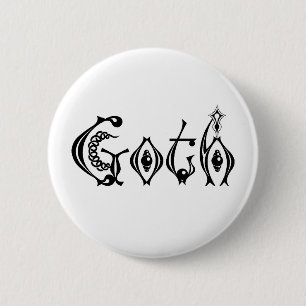 Goth Gothic Lettering for Life 6 Cm Round Badge