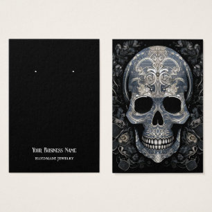 Goth Gothic Skull Earring Display Card