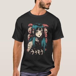 Goth Grunge Demon Anime Girl Waifu Horror Alt Aest T-Shirt