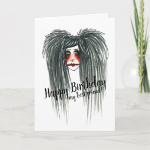 Goth Happy Birthday Best Friend Card