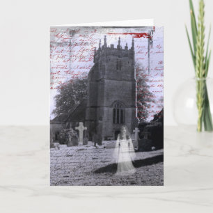 Goth Haunted Cemetery Greeting Card