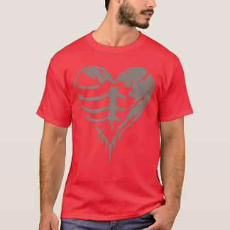 Goth Heart Ribcage Grunge Creepy Alt Alternative H T-Shirt