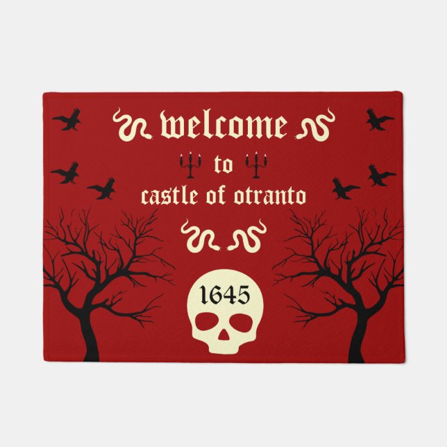 Goth Home Decor Front Doormat (Front)