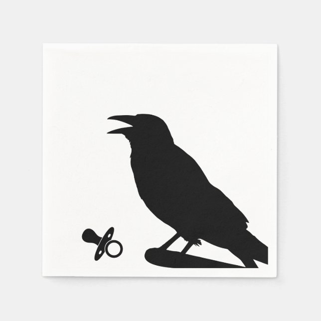 Goth-Horror Baby Shower Napkin (Front)