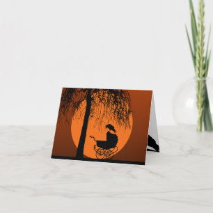 Goth-Horror Baby Shower Thank You Card