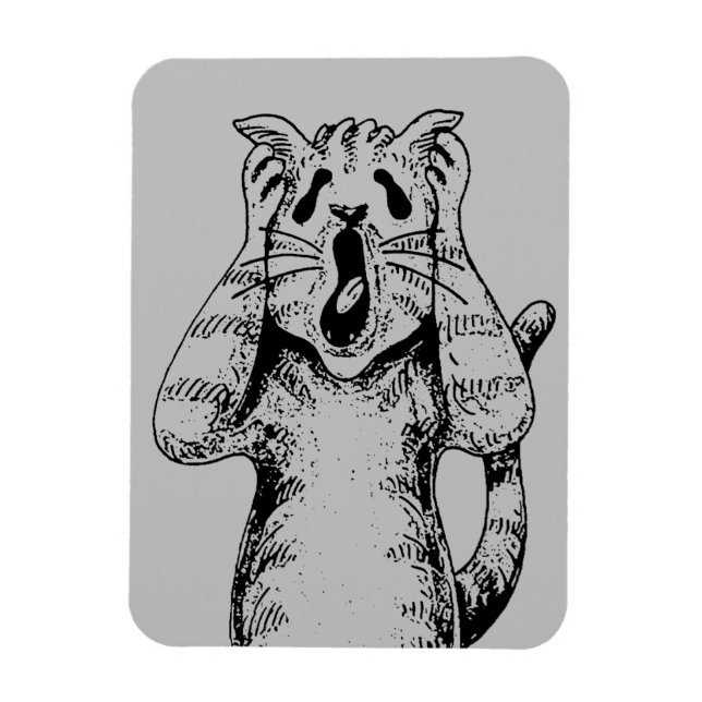 GOTH HORROR CAT DRAMA, SOMEONE MOVED LITTERBOX MAGNET (Vertical)