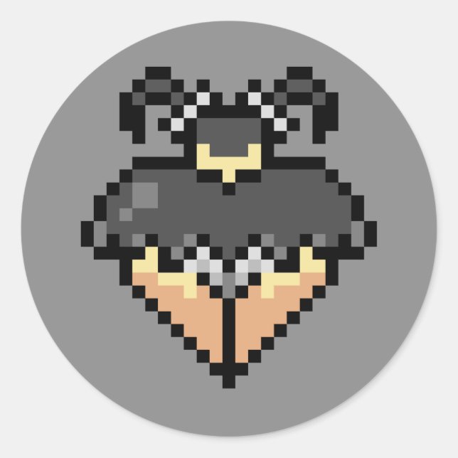 Goth in a short black skirt Sticker (Front)