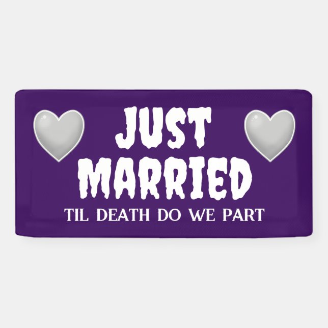 Goth Just Married Banner (Horizontal)