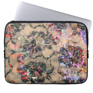 Goth Lace Roses Laptop Sleeve