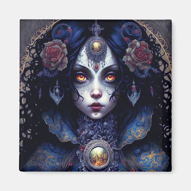 Goth Lady Gothic Fantasy Art Magnet (Front)