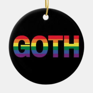 Goth LGBTQ+ Regenbogen Ceramic Ornament