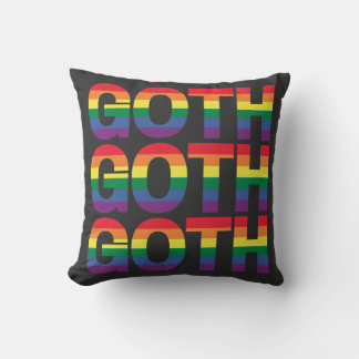 Goth LGBTQ+ Regenbogen Cushion