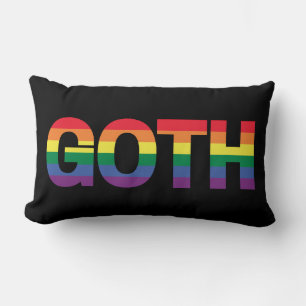 Goth LGBTQ+ Regenbogen Lumbar Cushion