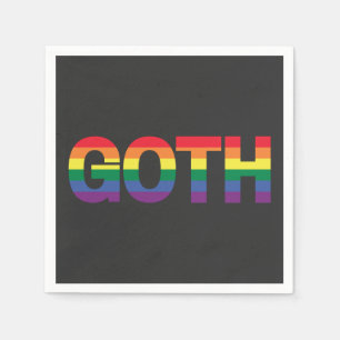 Goth LGBTQ+ Regenbogen Napkin