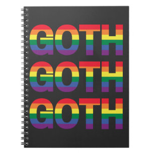 Goth LGBTQ+ Regenbogen Notebook