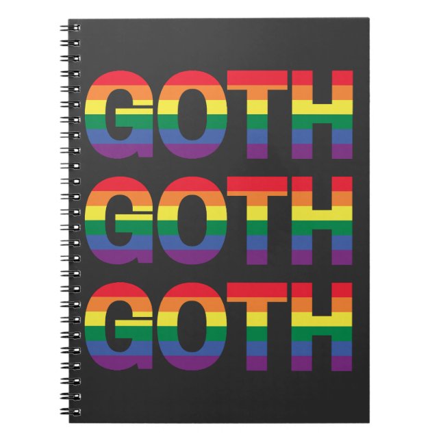 Goth LGBTQ+ Regenbogen  Notebook (Front)