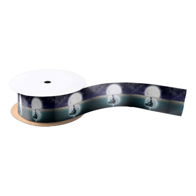 goth moon angel ribbon satin ribbon (Spool)